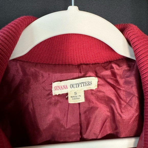 Zenana Outfitters | Red Leather Bomber Jacket | Size Small - Picture 2 of 3